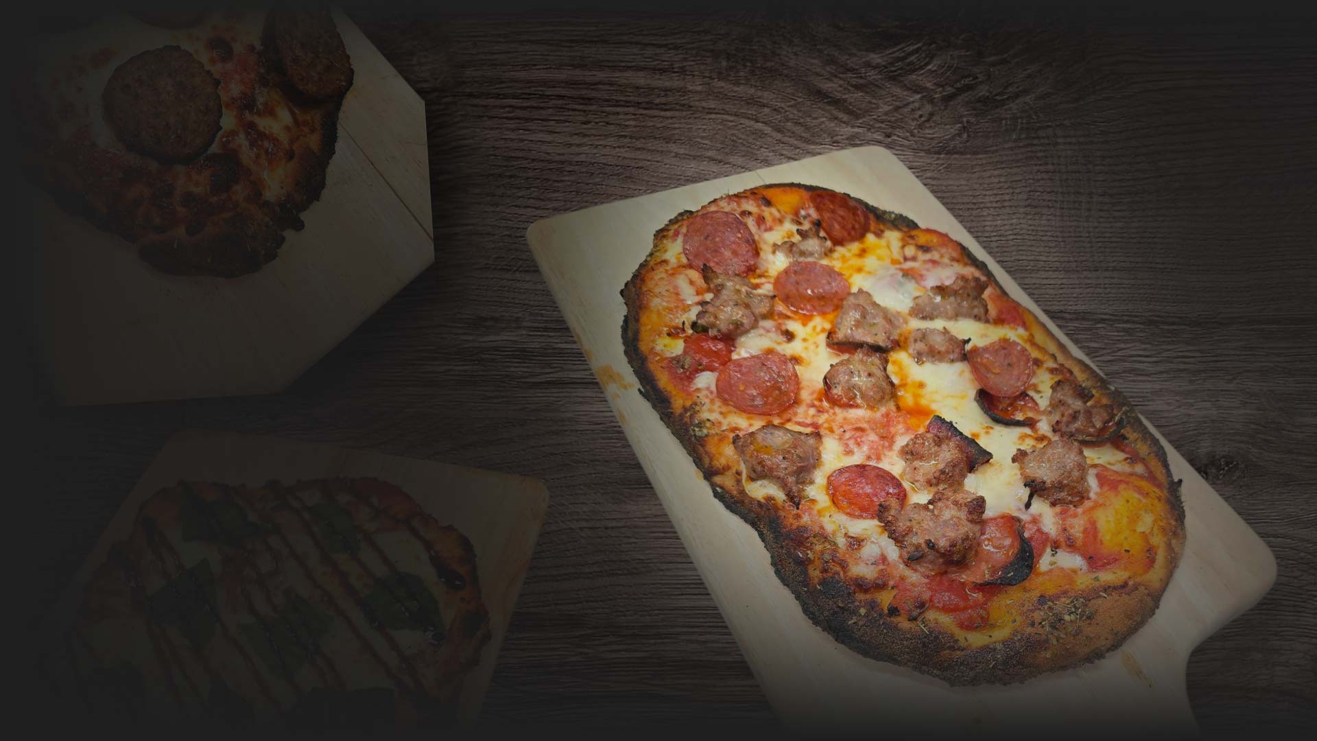 Crispy, Light, Roman-Style Pizza Perfection served at Matera Grill in Escanaba