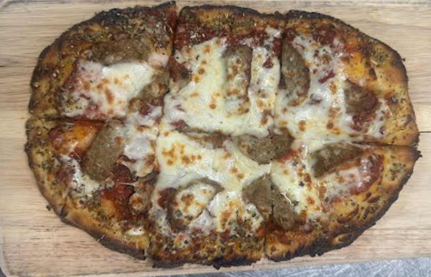 Meatball Pizza from Matera Grill and Italian Restaurant in Escanaba, MI