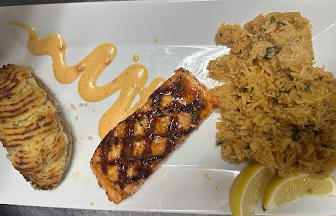 Sweet Chili Salmon from Matera Grill and Italian Restaurant in Escanaba, MI